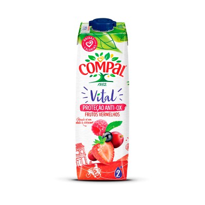 Néctar Compal Vital Frutos Vermelhos 1L